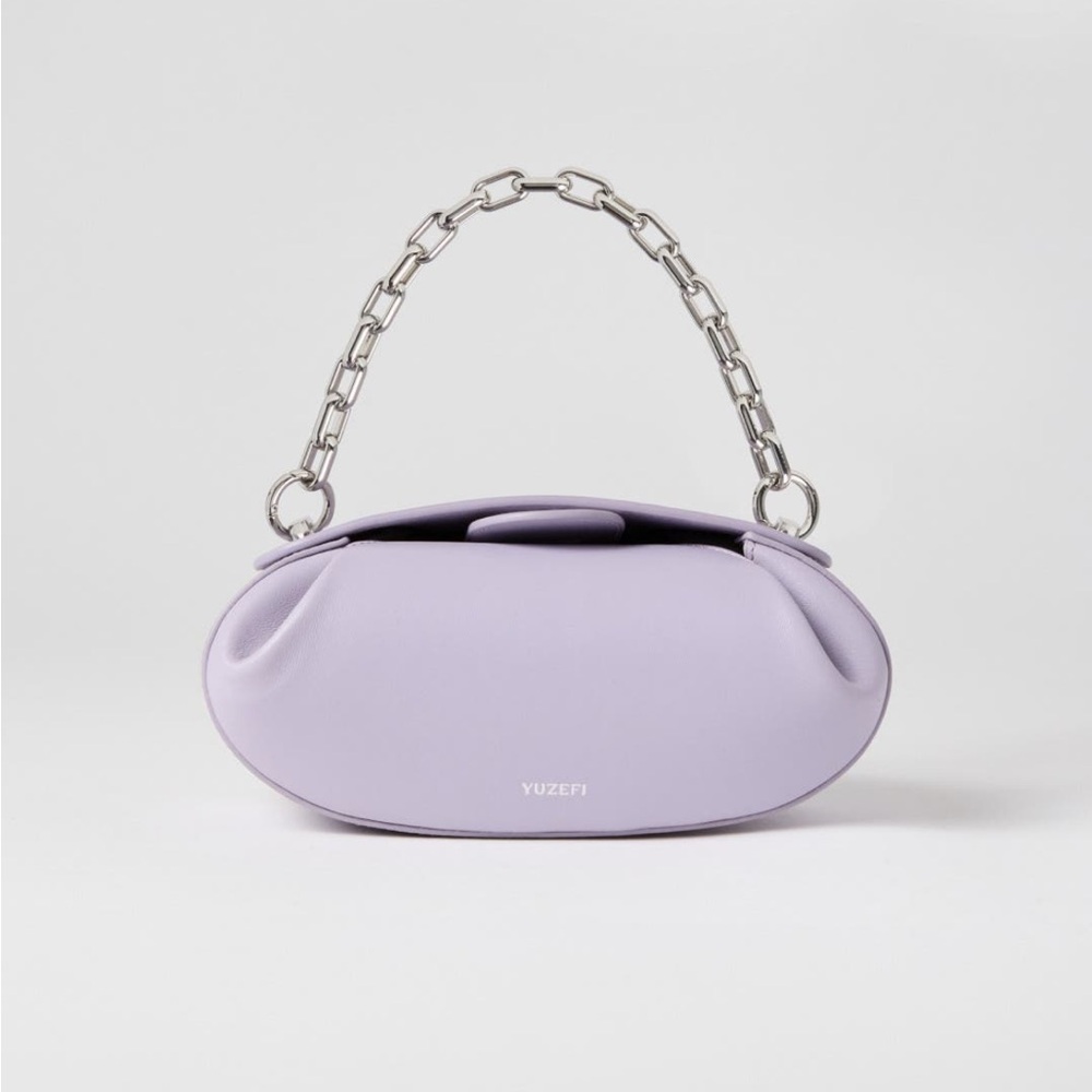 Yuzefi Pastel Purple Shoulder Bag with Chain Handle